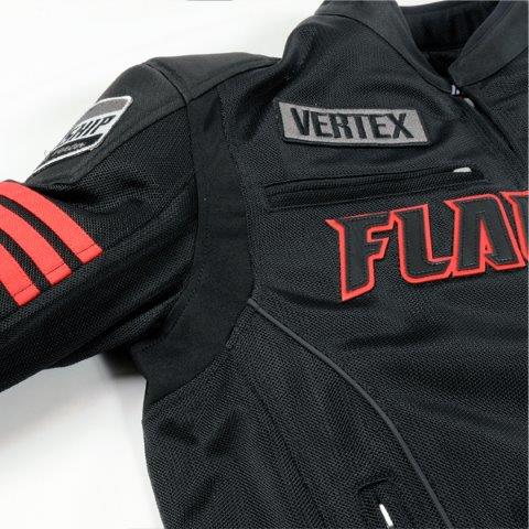 イクシードメッシュジャケット ブラック&レッド LWサイズ FJ-S214