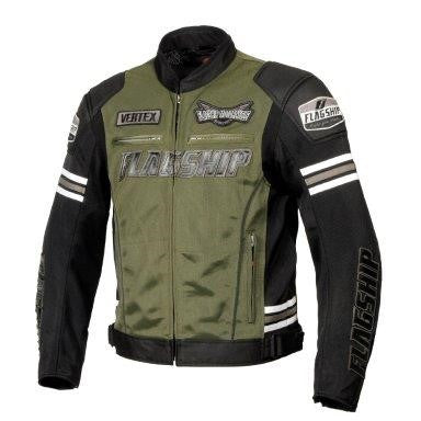 取寄 イクシードメッシュジャケット ダークグリーン Mサイズ FJ-S214