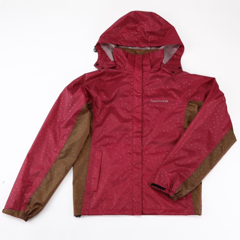 ロッソスタイルラボ バイク用レインスーツ ドット セパレート ロッソスタイルラボ レディース レッド S ROR-305 レディース 防水 透湿