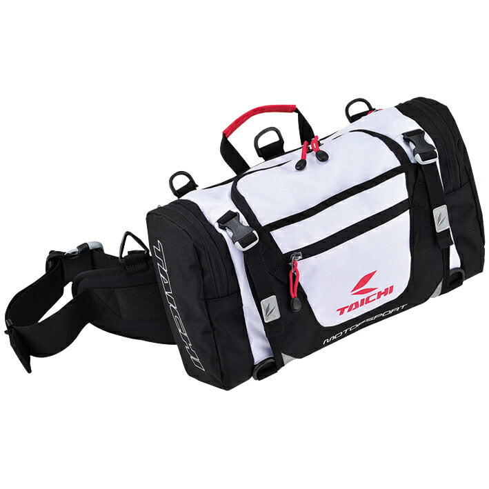 RSB268 ホワイト ヒップバッグ(L)RSタイチ レインカバー付属 10L