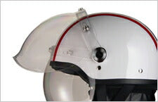 CROSS CR-760 ブラウン/アイボリー ハーフヘルメット 開閉式バブルシールド装備 脱着式イヤーカバー ワンタッチバックル装備