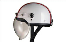 CROSS CR-760 ブラウン/アイボリー ハーフヘルメット 開閉式バブルシールド装備 脱着式イヤーカバー ワンタッチバックル装備