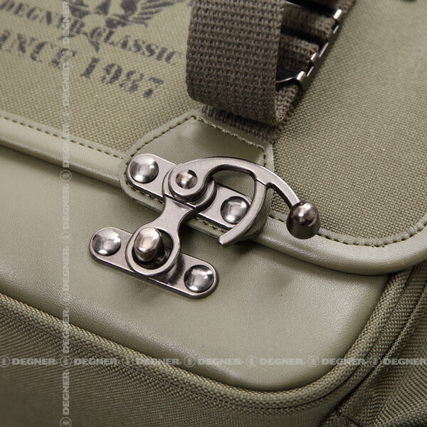 NB-131 カーキ ミリタリーテイストナイロンサドルバッグ シングル 合成皮革 縦30×横33×厚ミ12(cm) レインカバー 車体取リ付ケベルト バッグガード