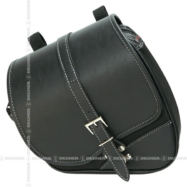 DEGNER NB-124 ブラック スポーツスター専用!ナイロンスイングアームバッグ シングル PVC(合成皮革)/ナイロン 縦29×横25×幅12(cm) レインカバー、 専用サポートステー(ボルト付)