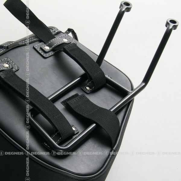 DEGNER NB-124 ブラック スポーツスター専用!ナイロンスイングアームバッグ シングル PVC(合成皮革)/ナイロン 縦29×横25×幅12(cm) レインカバー、 専用サポートステー(ボルト付)