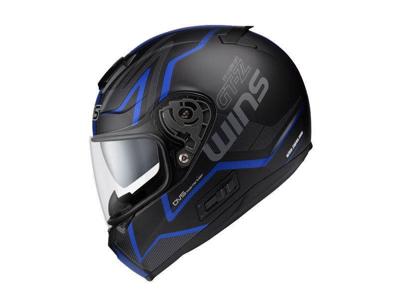 FF-CONFORT GT-Z マットブラック × ブルー Mサイズ ウインズ/WINS インナーバイザー装備 フルフェイス