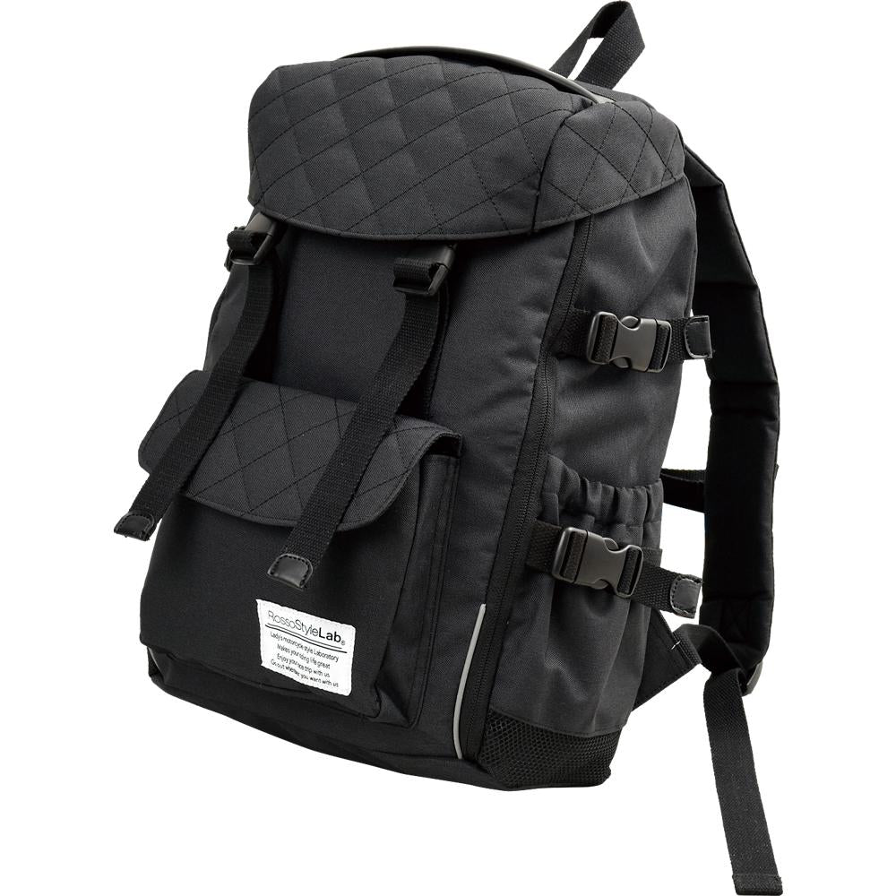 ロッソスタイルラボ バイク用レディースシートバッグ 2WAY シートバッグ兼用リュック ブラック フリーサイズ(高サ:40cm/幅:26.5cm/マチ:14.5cm) ROT-907 グローブホルダー