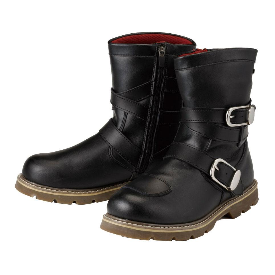 取寄 防水ライディングブーツ ブラック 24.0cm ROB-201 ロッソスタイルラボ