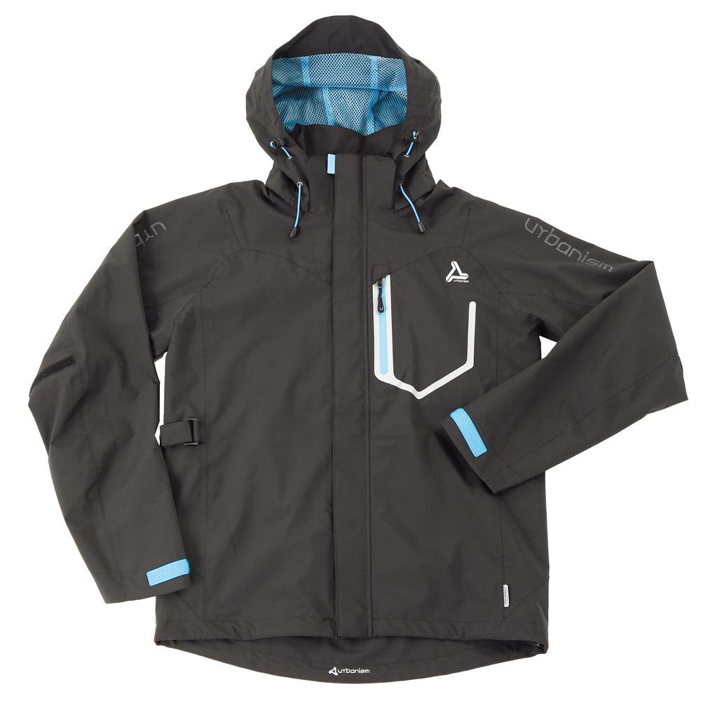 バイク用レインスーツアーバニズムストレッチレインスーツ ブラック LB UNR-301アーバニズム