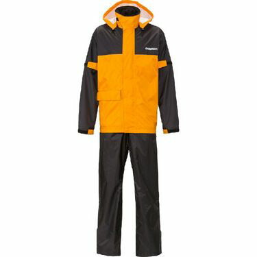 ゴールドウイン Gベクター3 コンパクトレインスーツ ブラック×サンビーム(KU) Mサイズ GSM22902