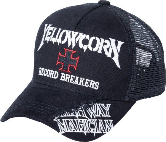 イエローコーン メッシュキャップ ブラック/アイボリー Freeサイズ YC-010