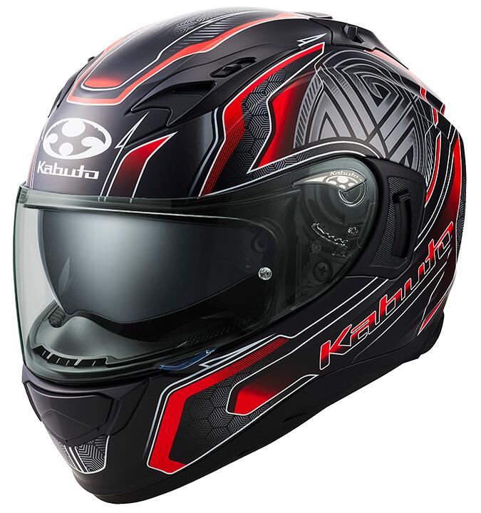 OGK KABUTO KAMUI-3 CIRCLE(サークル) フラットブラックレッド Sサイズ kamui3