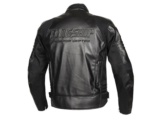 取寄 フラッグシップ イグナイトPUレザージャケット ブラック&ブラック Mサイズ FJ-W193