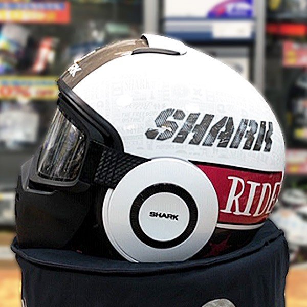 ダラク DRAK TRIBUTE RM WHITE Mサイズ オープンフェイスヘルメット ゴーグル・フェイスマスク 付キキャンペーン中