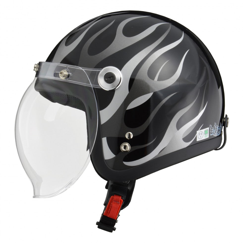 ジェットヘルメット BC-10 フリーサイズ ブラック/フレア リード