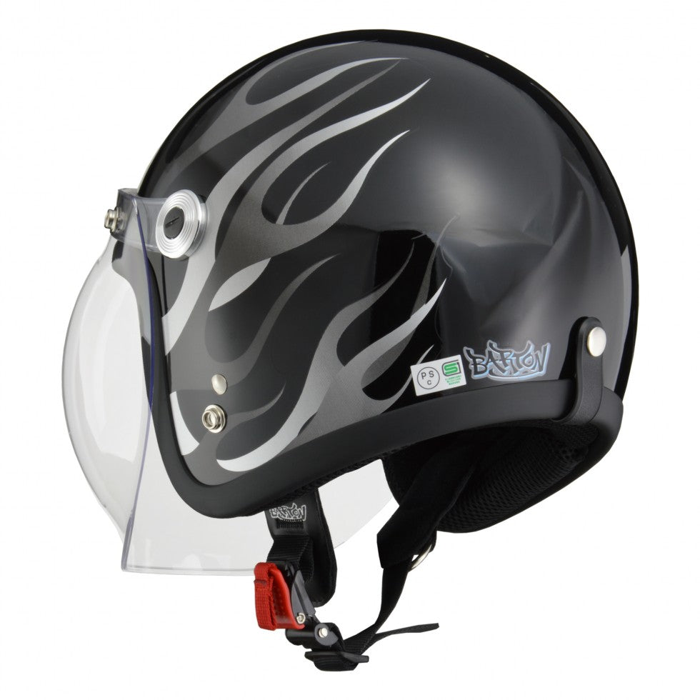 ジェットヘルメット BC-10 フリーサイズ ブラック/フレア リード