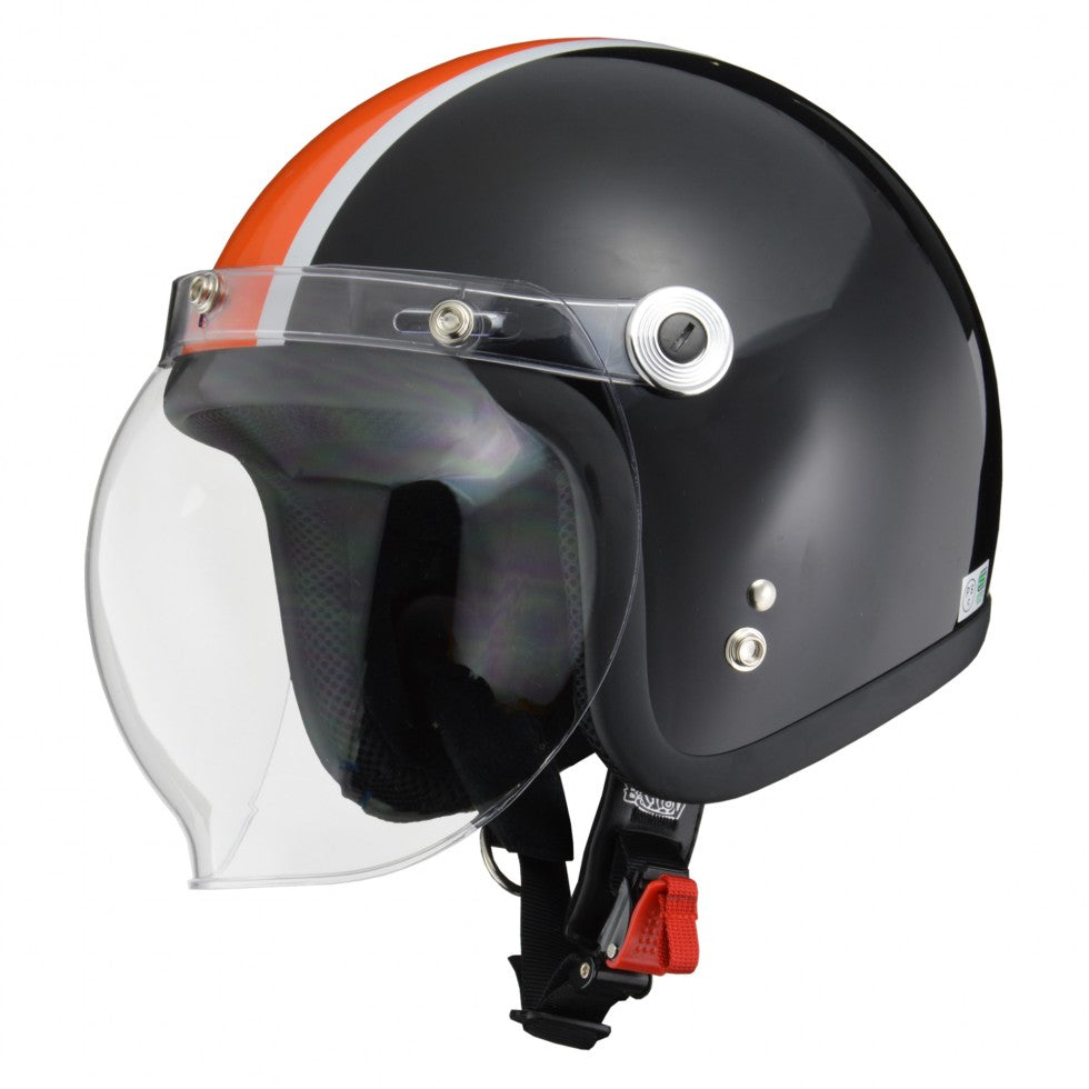 ジェットヘルメット BC-10 フリーサイズ ブラック/オレンジ リード