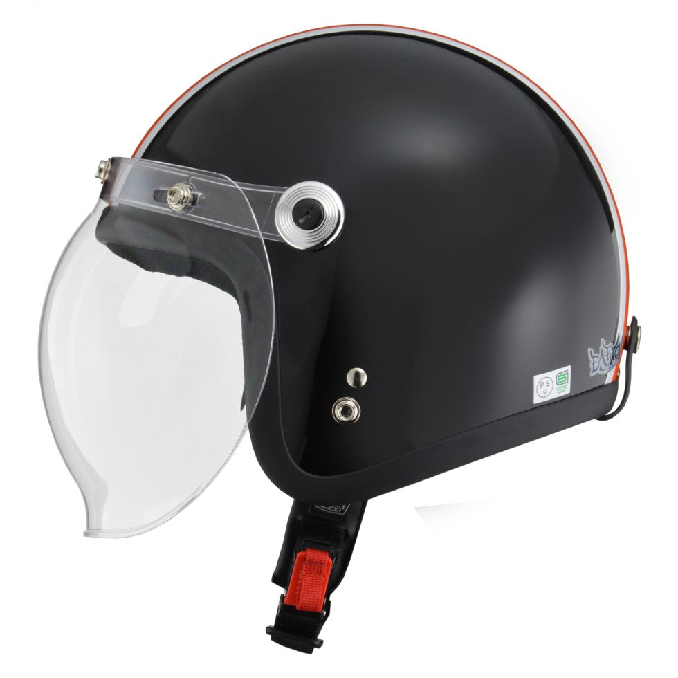 ジェットヘルメット BC-10 フリーサイズ ブラック/オレンジ リード