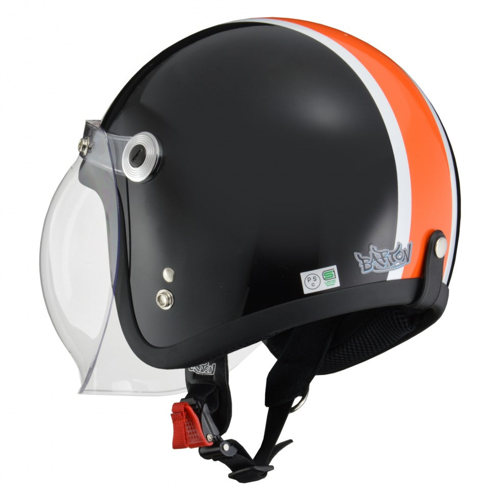 ジェットヘルメット BC-10 フリーサイズ ブラック/オレンジ リード