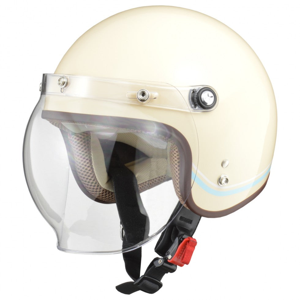 レディースジェットヘルメットラインアイボリー NOVIA リード