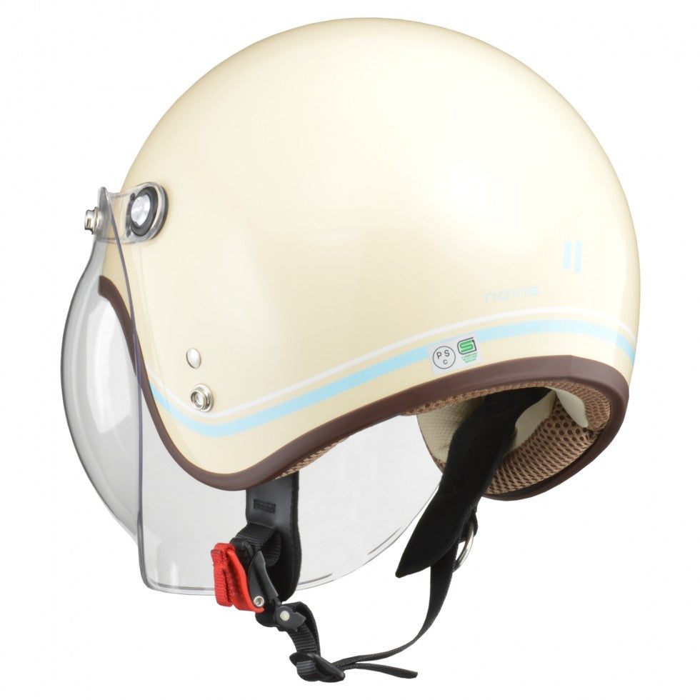 レディースジェットヘルメットラインアイボリー NOVIA リード