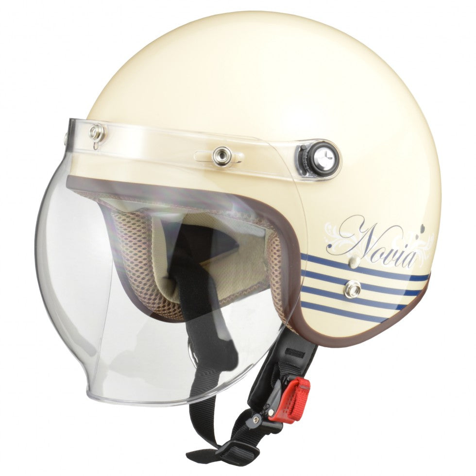 レディースジェットヘルメットレターアイボリー NOVIA リード
