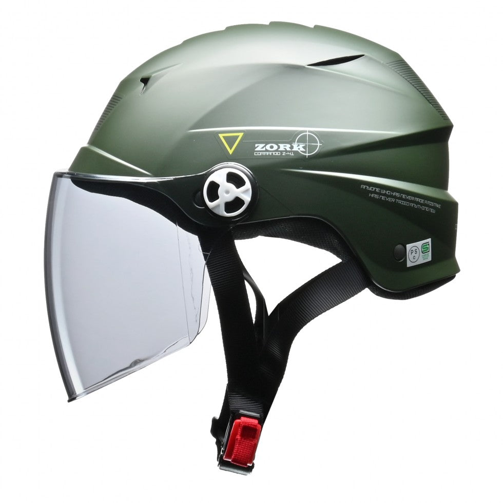 ハーフヘルメットZORK マットガンメタ 大きめFREE リード