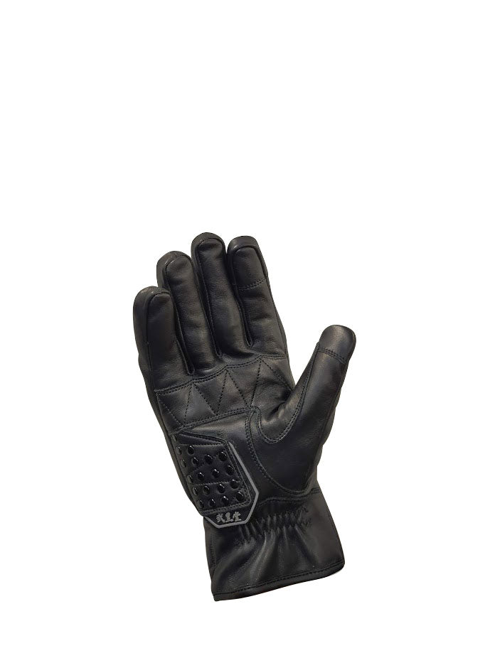 弐黒堂 ハードライドウィンターレザーグローブ バイク/メンズ/秋冬 黒/黄金 Mサイズ WBGN-227