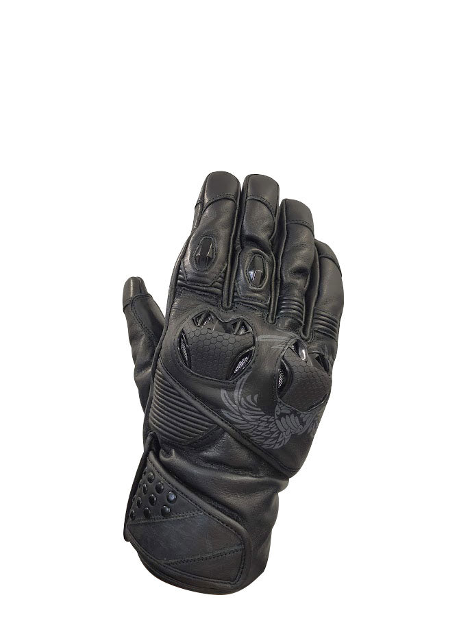 弐黒堂 ハードライドウィンターレザーグローブ 漆黒 Mサイズ WBGN-227