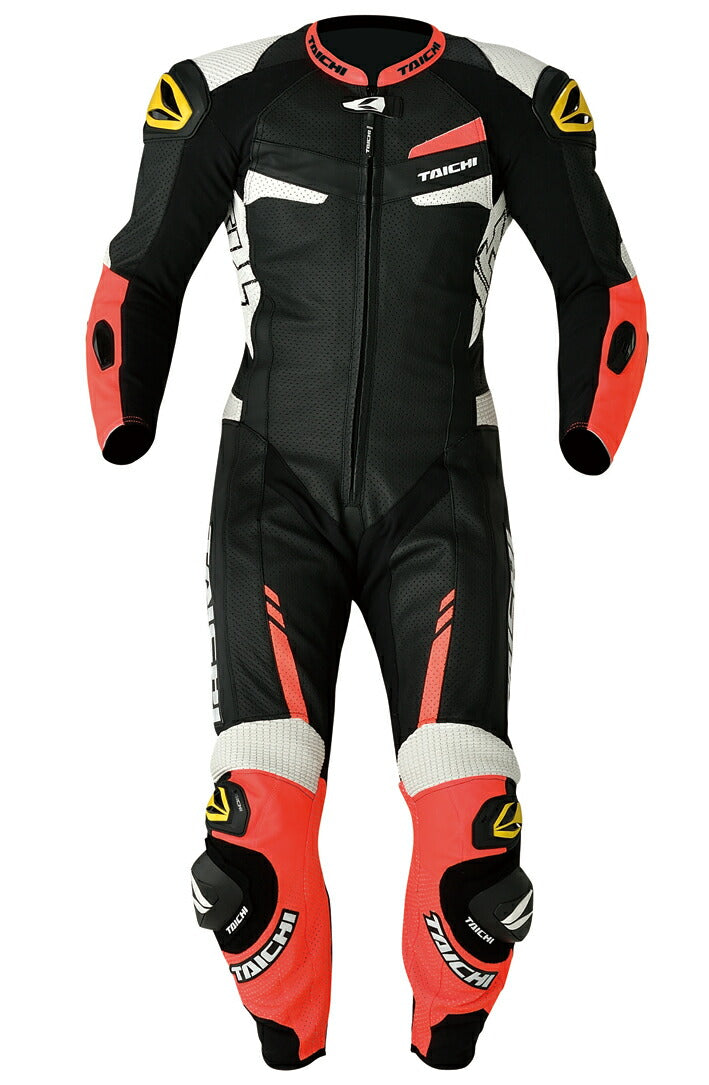 メンズ NXL306 ネオン レッド MW/50サイズ GP-WRX R306 RACING SUIT TECH-AIR対応 T.R.A.D. TIPS 肩・肘・膝CEプロテクター装備