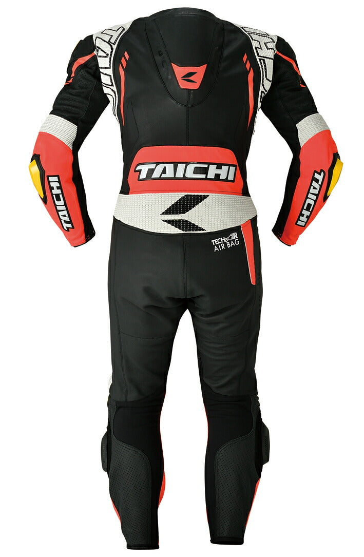 メンズ NXL306 ネオン レッド MW/50サイズ GP-WRX R306 RACING SUIT TECH-AIR対応 T.R.A.D. TIPS 肩・肘・膝CEプロテクター装備