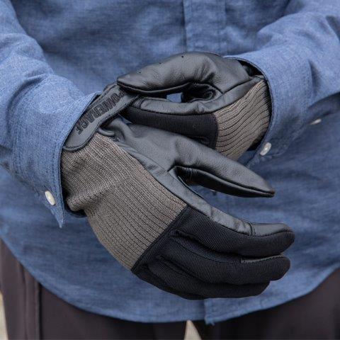 リブメッシュグローブ ナチュラルブラック XLサイズ PG-24151 パワーエイジ