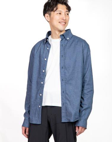 取寄 イージーライドシャツ ブルーストライプ XLサイズ PJ-24110 パワーエイジ