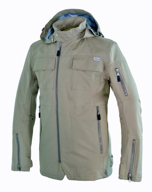 レディース PJ-103 ベージュ WLサイズ ウォータープルーフライダース パワーエイジ 防水 透湿 防風 肩・肘・背中プロテクター標準装備