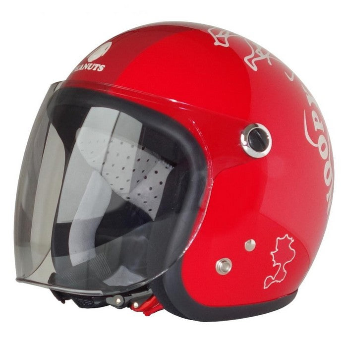 ジェットシールドヘルメット PEEK-A-BOO レッド Fサイズ SNJ-77