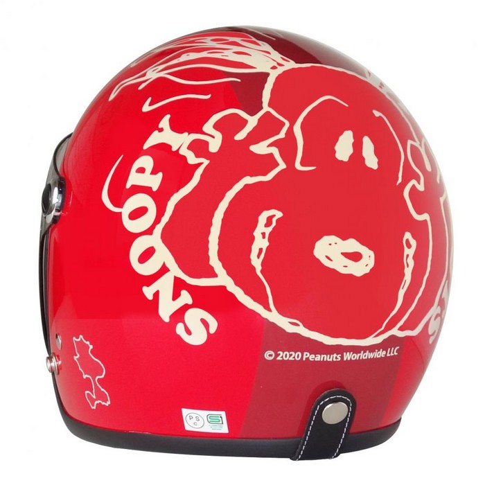 ジェットシールドヘルメット PEEK-A-BOO レッド Fサイズ SNJ-77