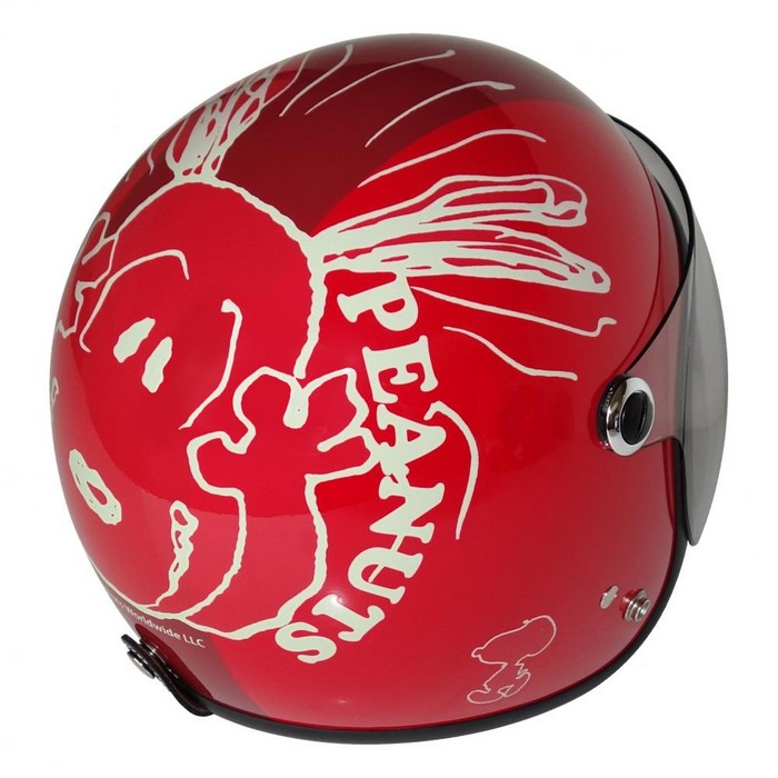 ジェットシールドヘルメット PEEK-A-BOO レッド Fサイズ SNJ-77