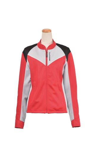 ロッソスタイルラボ ライダースメッシュジャケット レディース レッド/ライトグレー M+サイズ ROJ-105