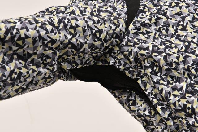 ロッソスタイルラボ ソフトシェルジャケット レディース ジオメトリックブラック M+サイズ ROJ-109