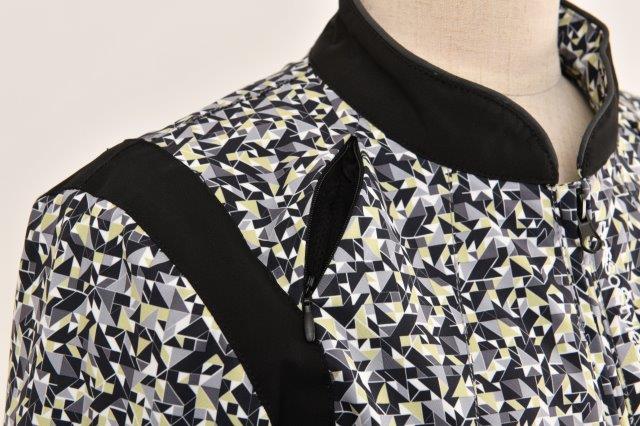 ロッソスタイルラボ ソフトシェルジャケット レディース ジオメトリックグレー L+サイズ ROJ-109