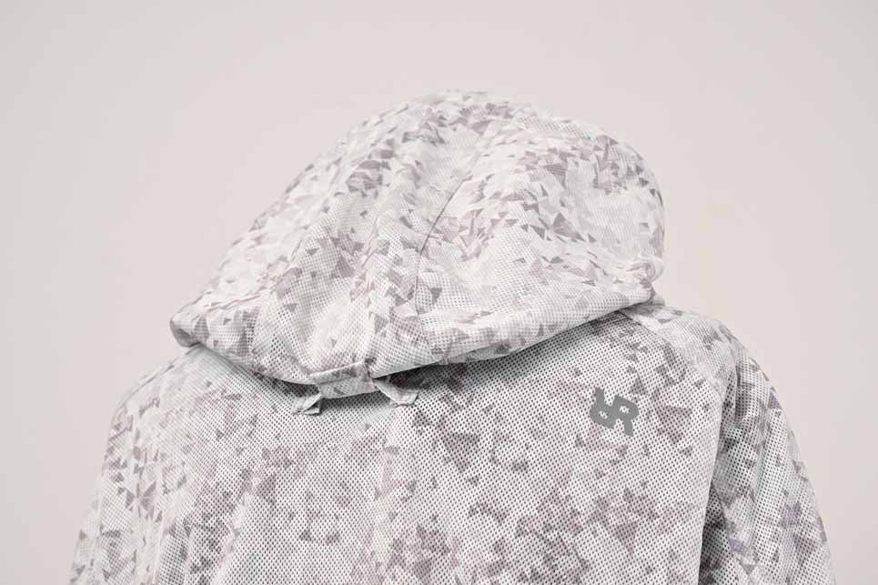 ロッソスタイルラボ?フードメッシュジャケット OMBREグレー Sサイズ ROJ-115