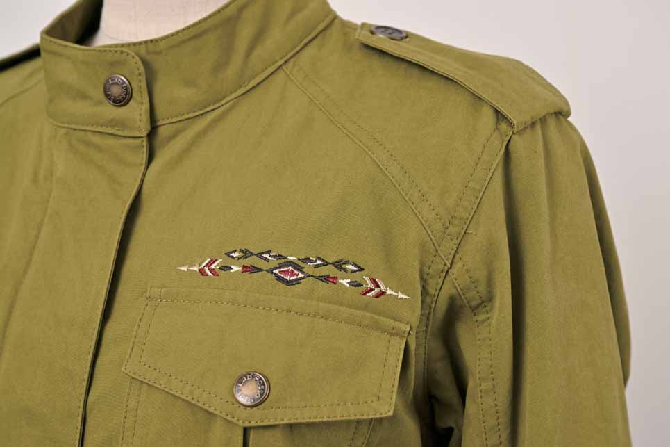 取寄 ミリタリージャケット ベージュ Lサイズ ROJ-116 ロッソスタイルラボ