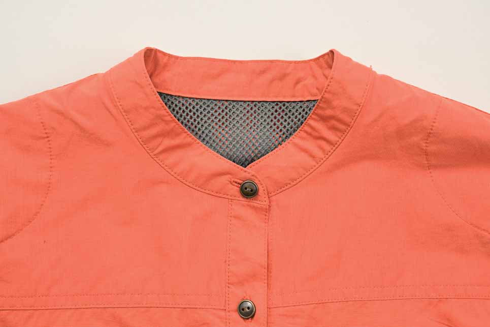 取寄 プロテクションバンドカラーシャツ カーキ Mサイズ ROJ-118 ロッソスタイルラボ