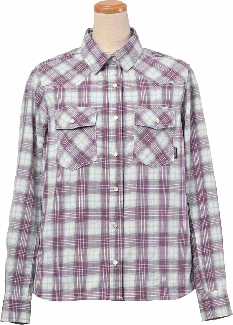 取寄 プロテクションレギュラーカラーシャツ パープル Mサイズ ROJ-119 ロッソスタイルラボ