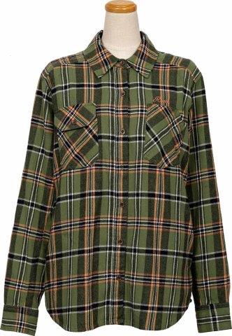 プロテクションフランネルシャツ グリーン Lサイズ ROJ1000 ロッソスタイルラボ