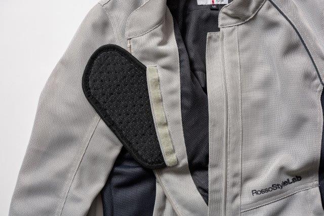 取寄 ライダースメッシュジャケット チャコール L+サイズ ROJ121 ロッソスタイルラボ