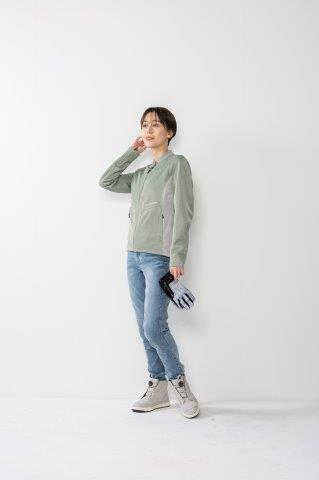 ライダースメッシュジャケット ライトグレー M+サイズ ROJ121 ロッソスタイルラボ