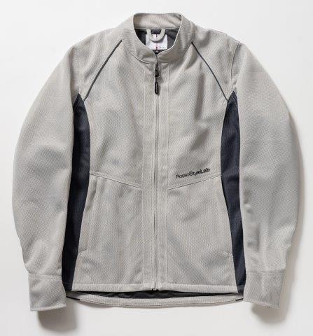 取寄 ライダースメッシュジャケット ライトグレー L+サイズ ROJ121 ロッソスタイルラボ