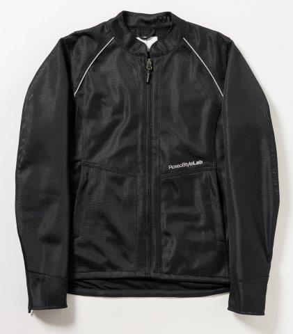 ライダースメッシュジャケット ブラック M+サイズ ROJ121 ロッソスタイルラボ