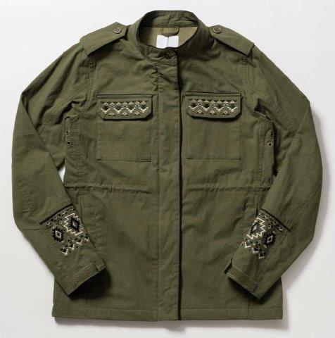 取寄 ミリタリージャケット カーキ L+サイズ ROJ123 ロッソスタイルラボ